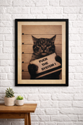 Vintage Rebel Cat – Retro Statement Wall Art