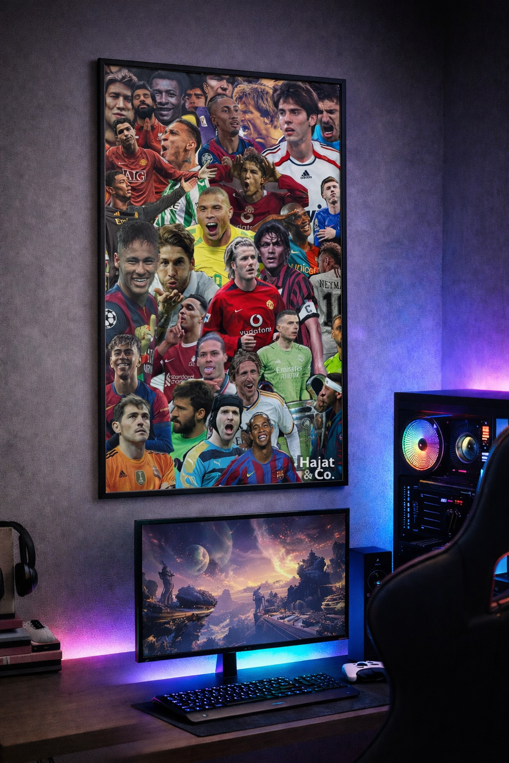 Football Legends Collage – Premium Wall Art