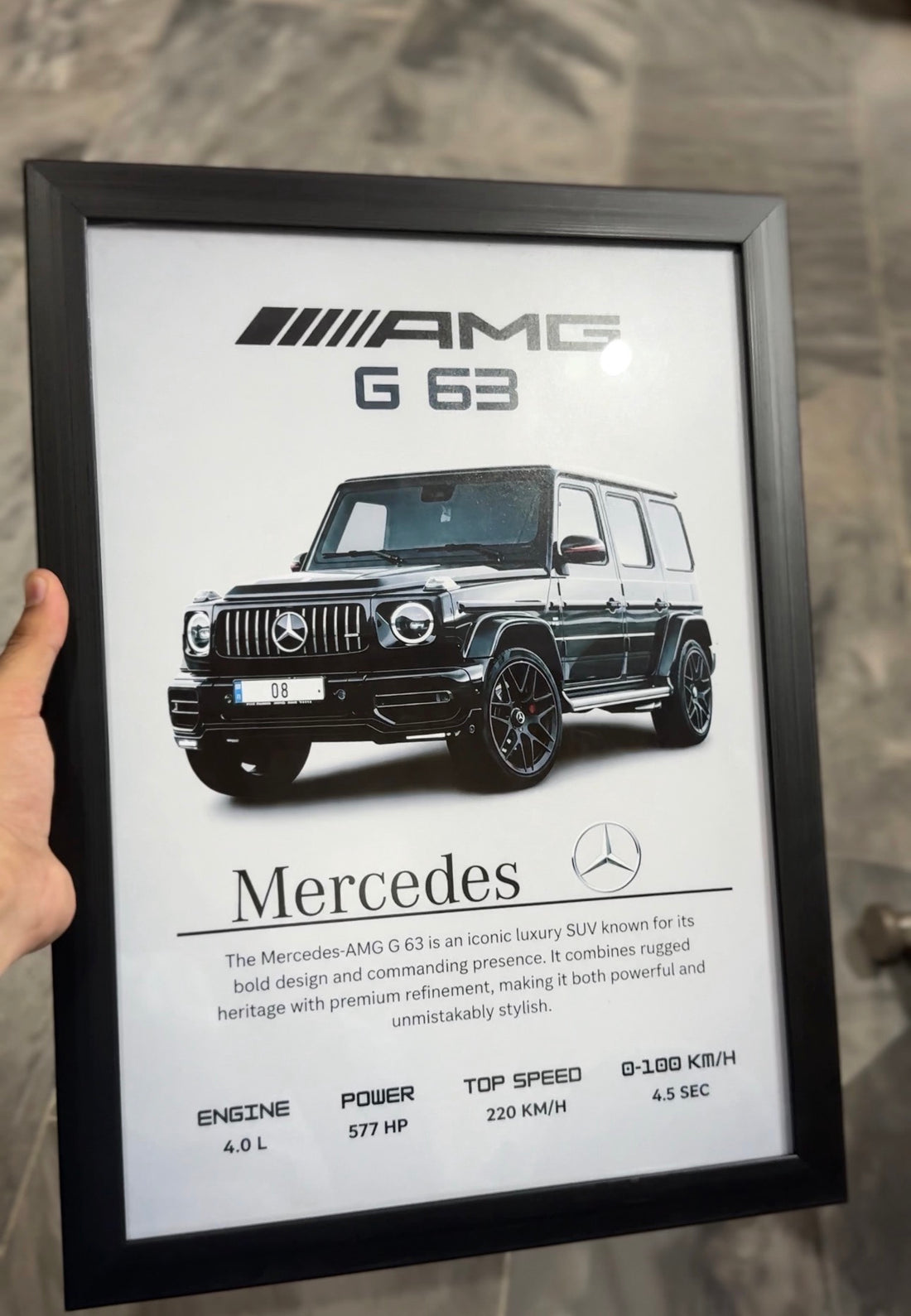Mercedes-AMG G63 Framed Wall Art | Luxury Car Frame | Hajat & Co.
