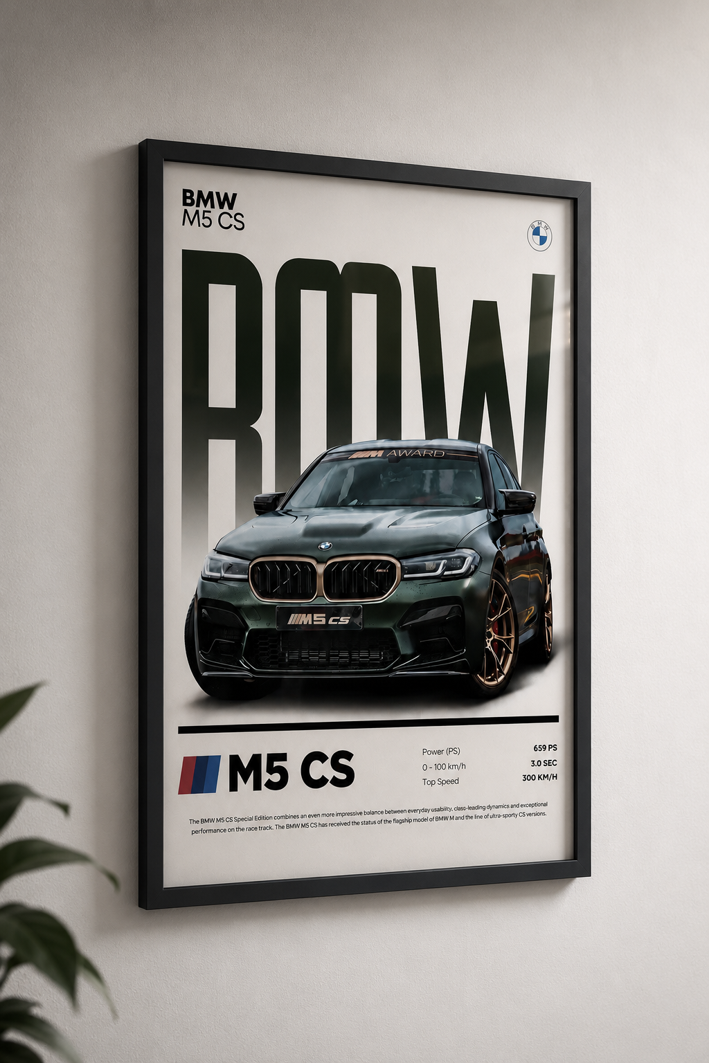 BMW M5 CS Premium Framed Wall Art
