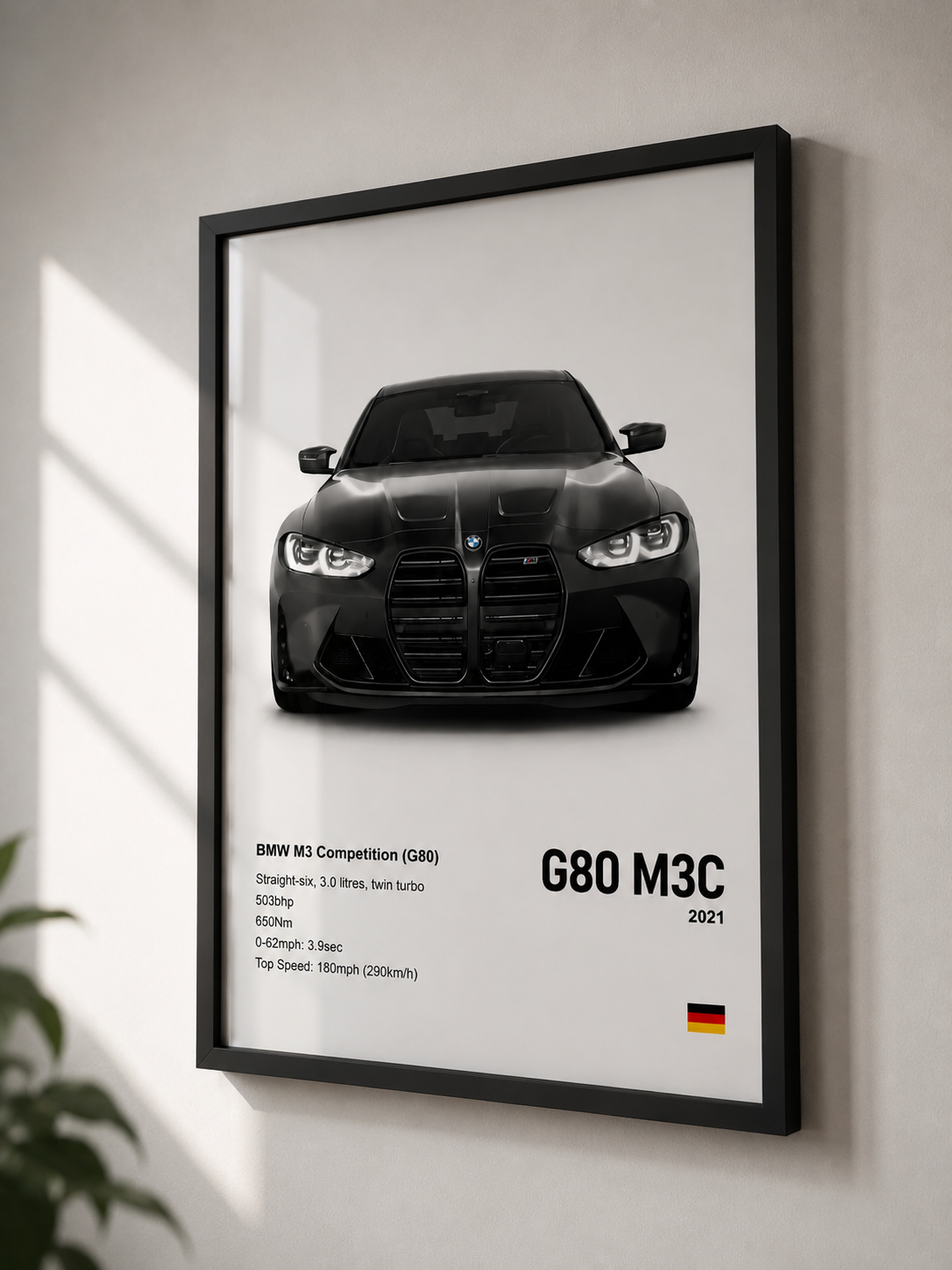 BMW M3 G80 Premium Framed Wall Art