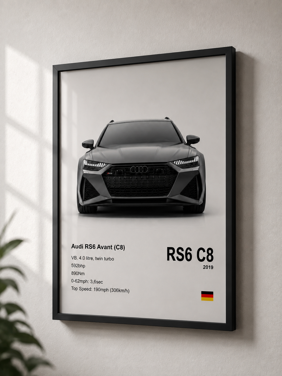 Audi RS6 C8 Premium Framed Wall Art
