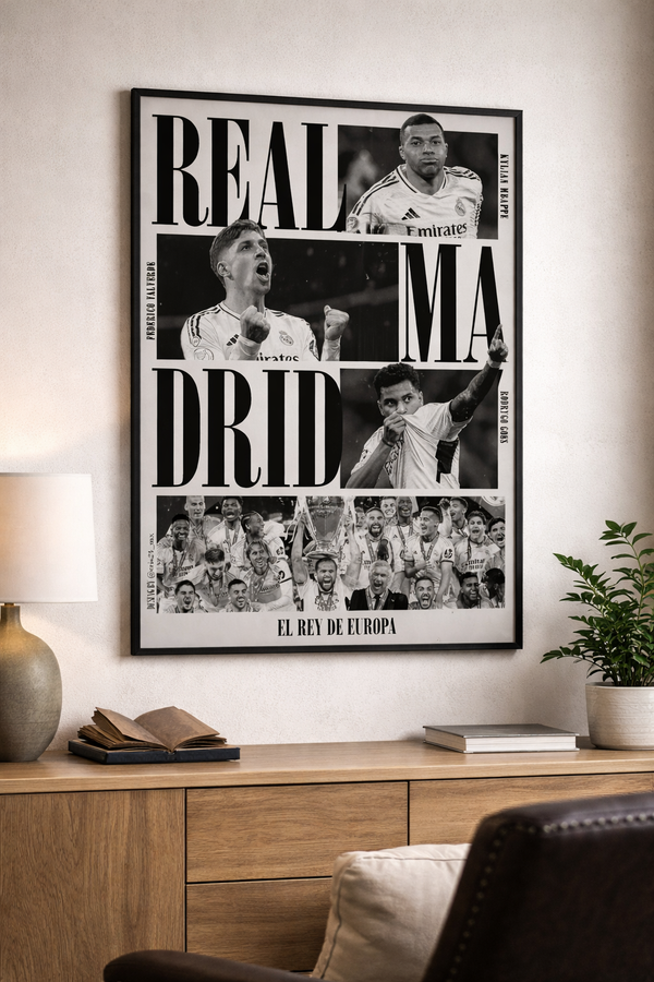 Real Madrid “El Rey De Europa” Wall Art