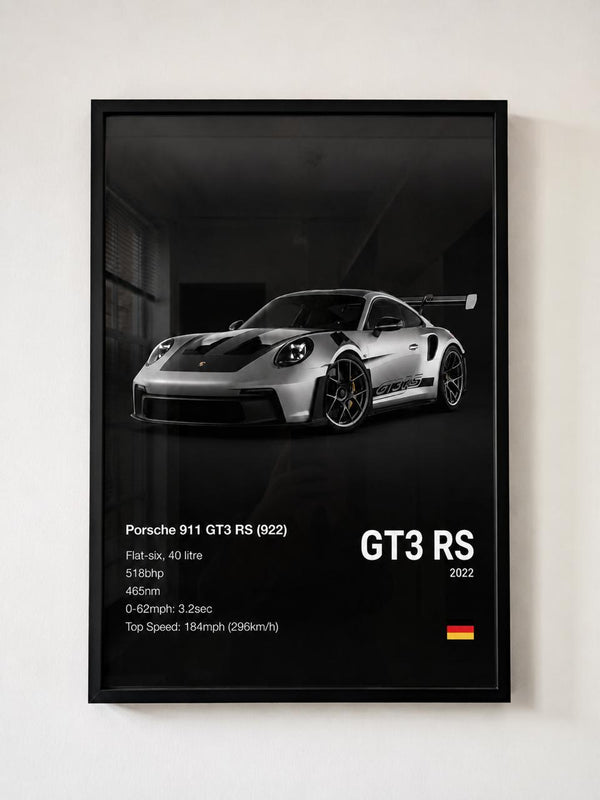 Porsche 911 GT3 RS Premium Framed Wall Art
