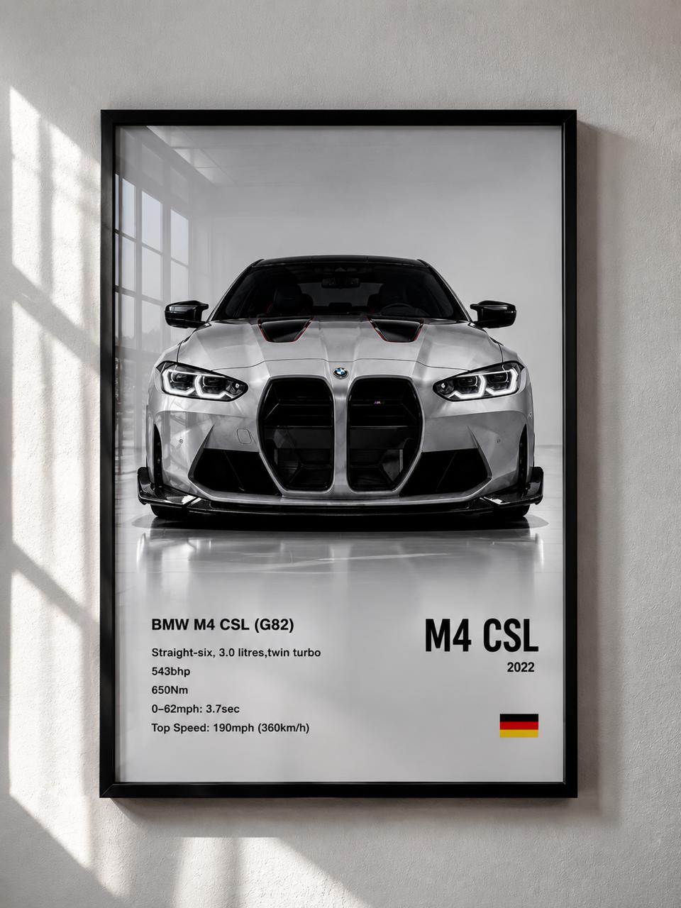 BMW M4 CSL Premium Framed Wall Art