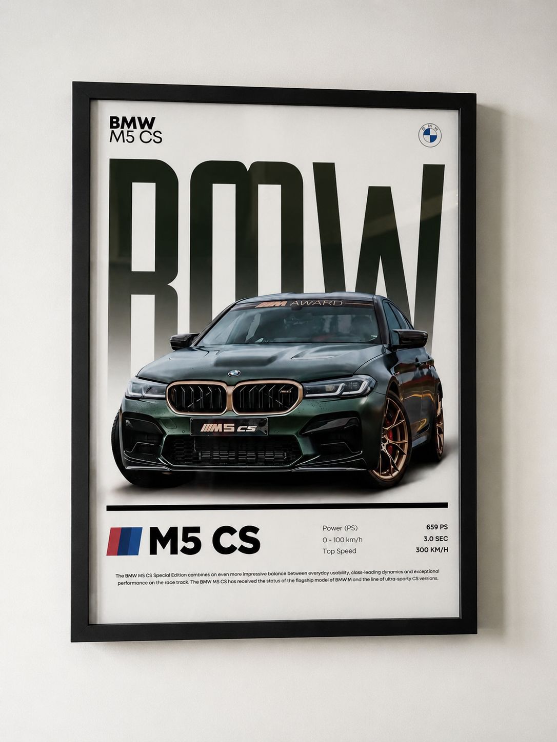 BMW M5 CS Premium Framed Wall Art