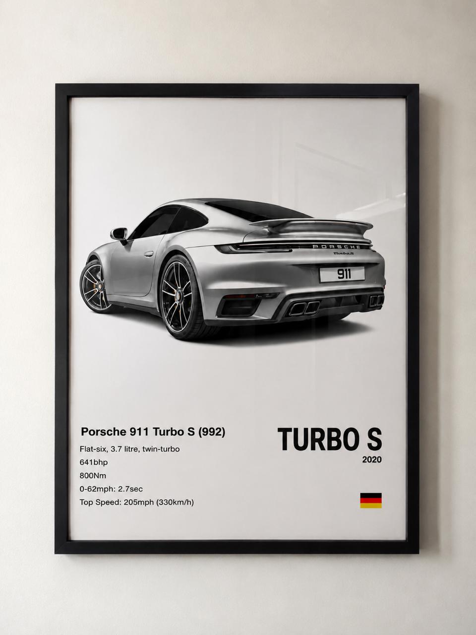 Porsche 911 Turbo S Premium Framed Wall Art